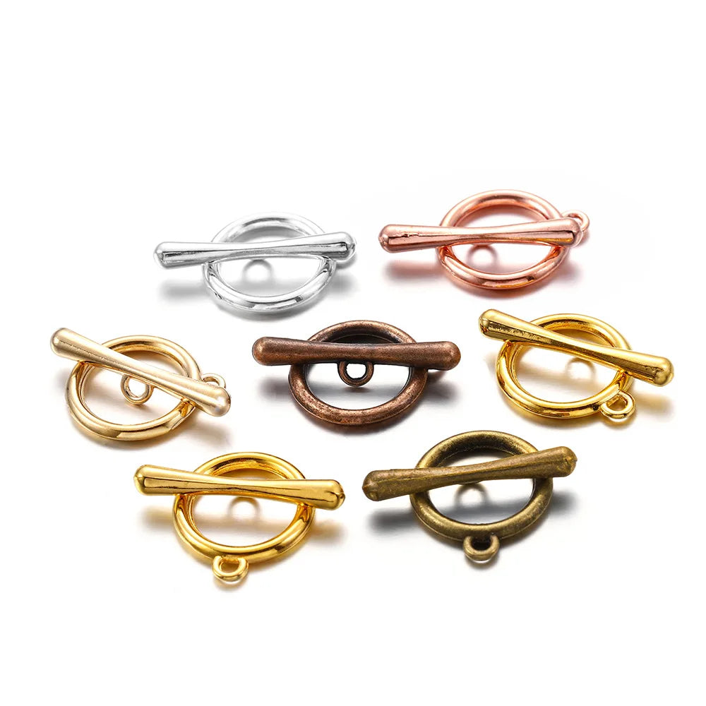 10Set/Lot Gold Color OT Toggle Clasps Hooks Jewelry Lock Connectors for DIY Bracelet Necklace Jewelry Making Accessories