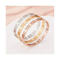 Fashion Simple  18K Gold Metal Cut Out Design Handmade Stainless Steel Bangles Bracelets for Women