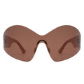 Trendy Designer Sunglasses Ladies Shades Sunglasses Rimless Oversized Uv400 Sunglass Frameless Y2k Lentes De Sol