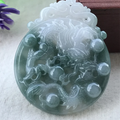 Natural a Goods Jade Dragon Pendant Zodiac Dragon and Phoenix Jade Necklace Pendant for Men and Women Dragon Brand Pendant