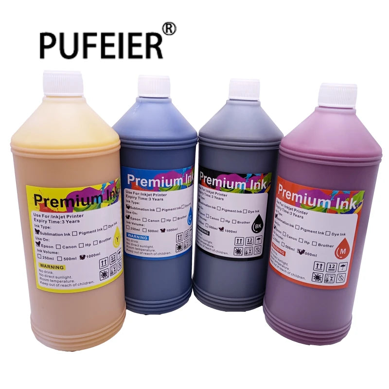 1000ML Bottle Printing Sublimation Ink Compatible for Epson Inkjet Printer Refill Sublimation Ink