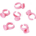 Pink Disposable Pigment  Ring  Microblading Ink Holder Mix Size