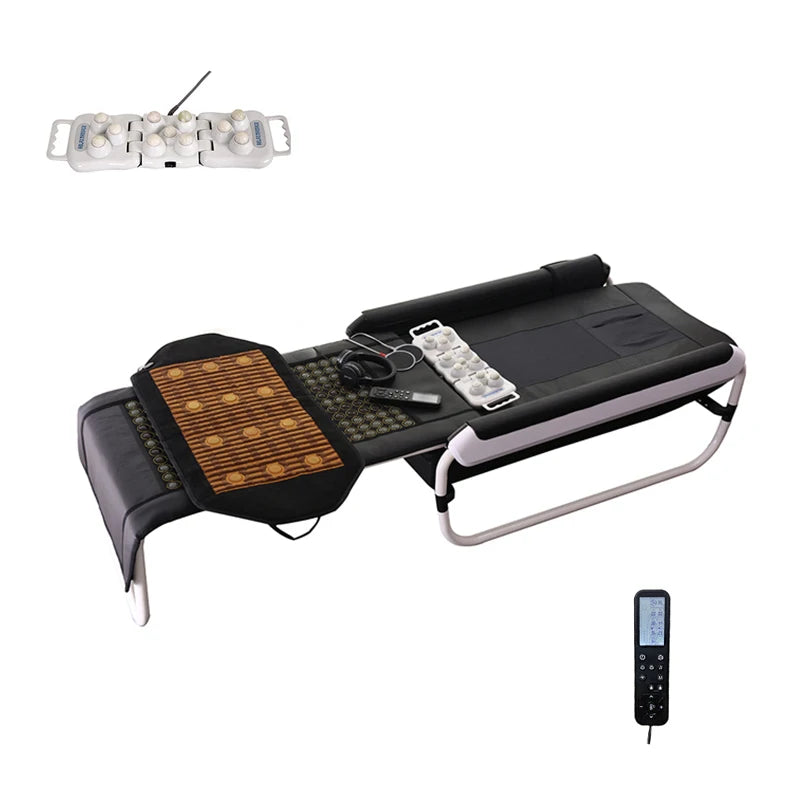New Design Korea V3 Jade Roller Thermal Stone Muscle Relax Spine Care Infrared Heating Therapy Massage Bed