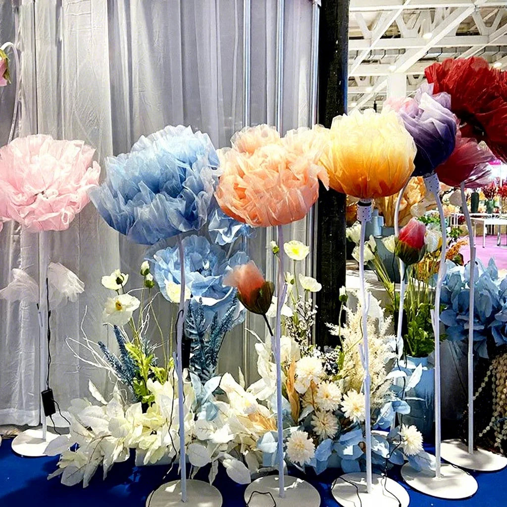 Wedding Decoration Automatic Open and Close Giant Flower  Large Moving Flowers Wedding Decoration Lights