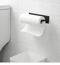 Self Adhesive Modern Stainless Steel Wall-Mounted Under Cabinet Black Bathroom Paper Towel Holder for Home