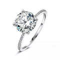 Wholesale Fine Jewelry Rings Fashion Shiny Four Claws 925 Silver Rose Gold Plated Diamond Zircon Wedding Rings