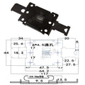 Ming Tong DIN 35mm Miniature Guide Rail Installation Bracket Solid-State Relay Buckle Clip Iron Spring Clamp Nickel Plated Low