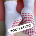 Custom Embroidery logo Women Ruffle Yoga Sock Pilates Girl Princess Socks Custom Grip Socks Pilates Frill