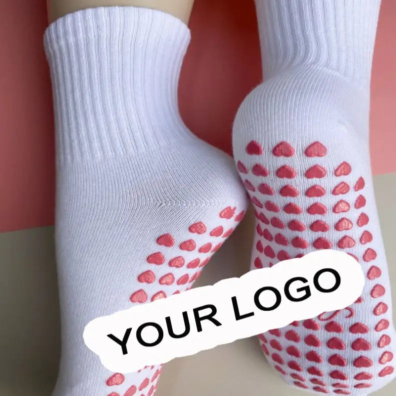 Custom Embroidery logo Women Ruffle Yoga Sock Pilates Girl Princess Socks Custom Grip Socks Pilates Frill