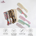 Genya Stylish Acetate Large Size Anti-static Hair Comb Marble Colorful Hair Accessories Tortoise Wide Tooth Hair Comb for Ladies MegaBDM