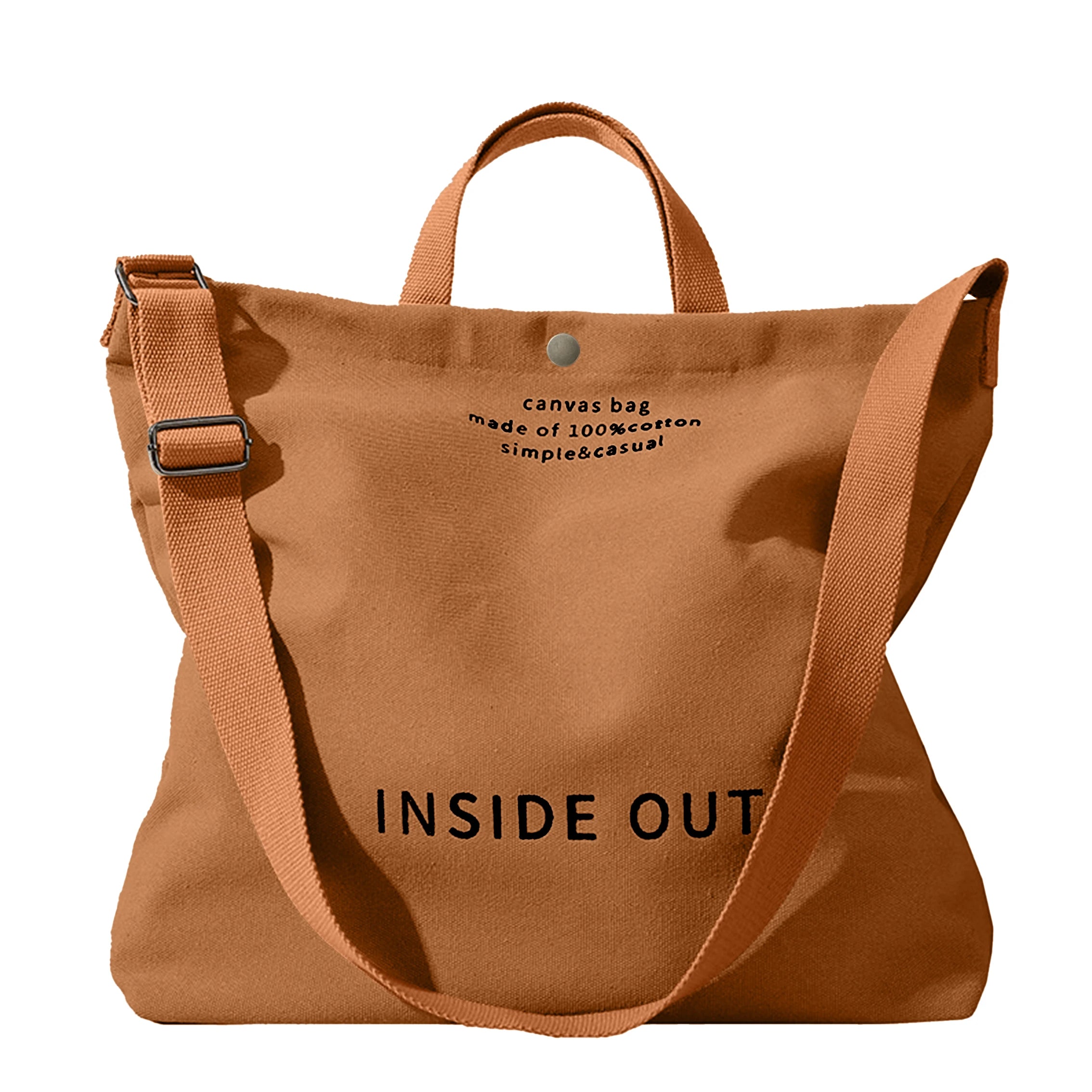 Hot Sales Large Capacity Reusable Eco Friendly Casual Shoulder Crossbody Cotton Canvas Tote Bag