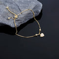 Wholesale Cheap Jewelry 925 Sterling Silver Heart Charm Chain Adjustable Shell Bracelets