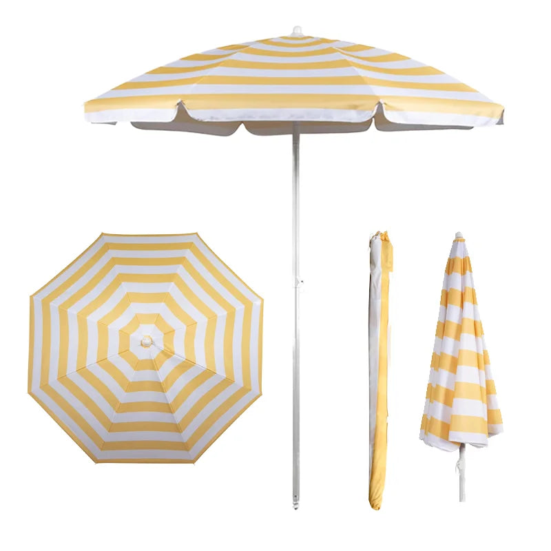 Beach Umbrella Manufacturers Personalized Resort Sun Shade Outdoor Umbrella with Light and Speaker Beach Beds with Umbrellas