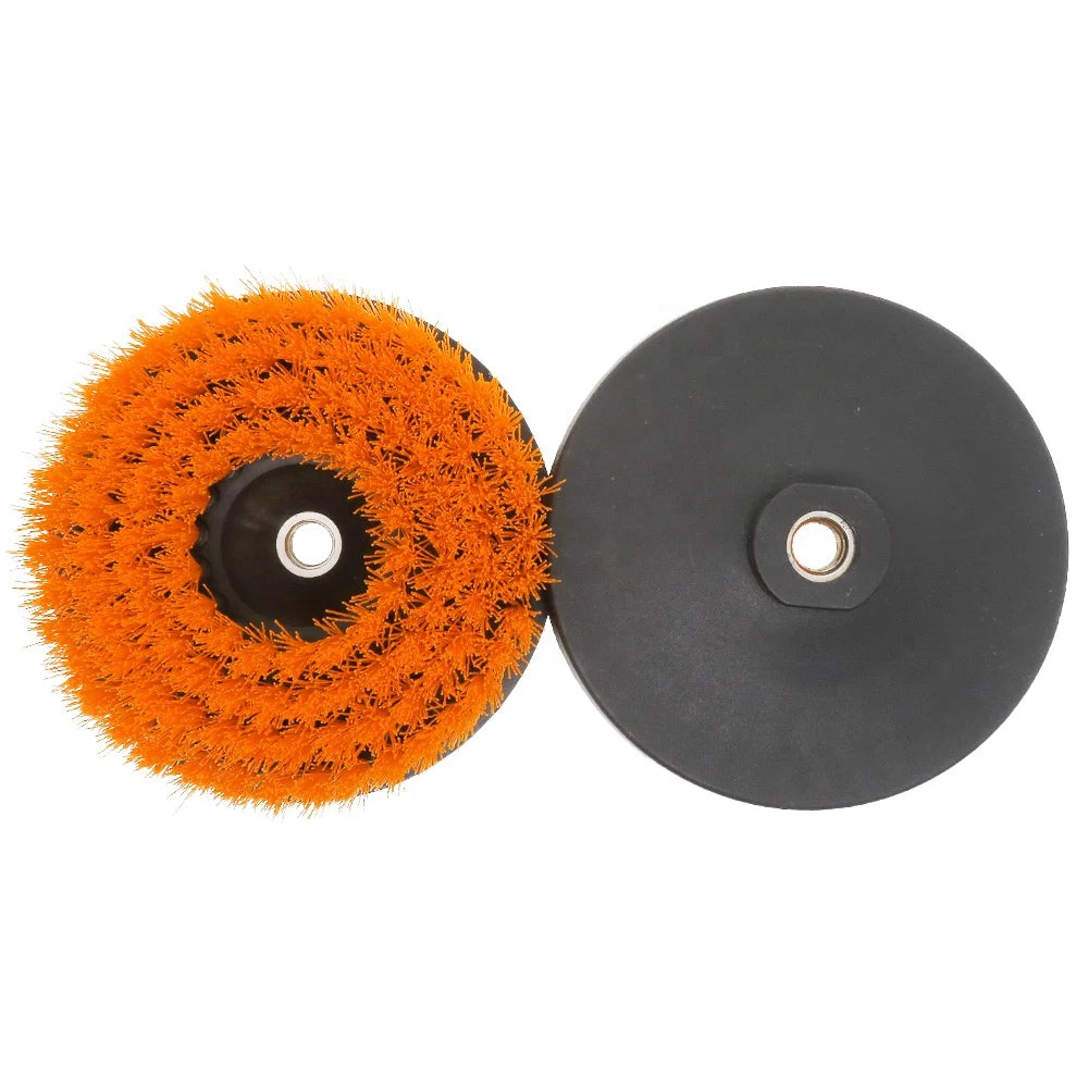 6Inch Hollow Rodless M14-2 Orange Electric Cleaning Brushes Car Wash Brush Detailing Brush for Automotive Household Clean