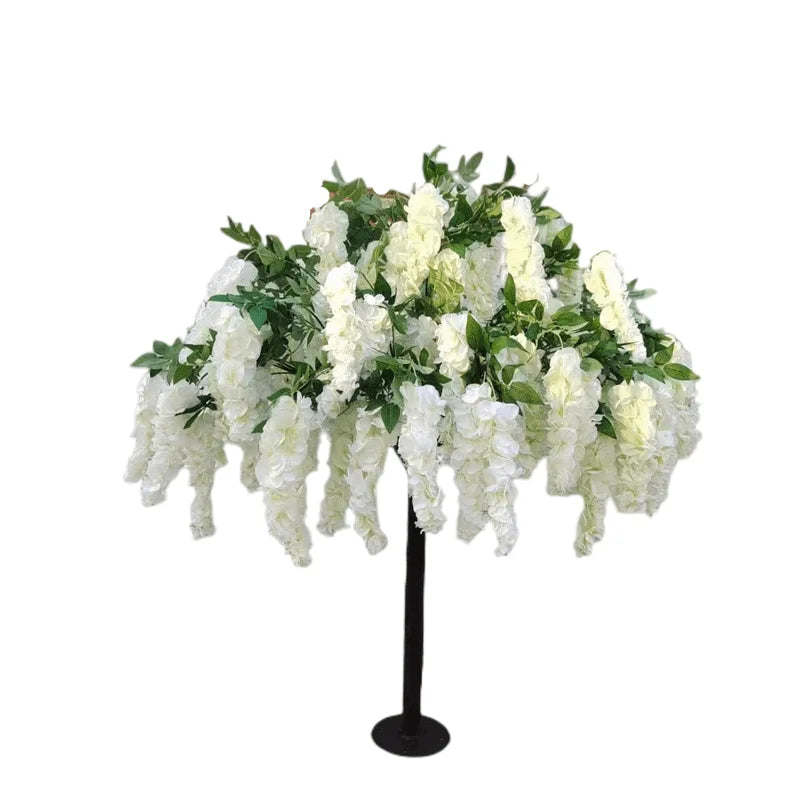 1.5m Wedding Centerpiece FRP Trunk Hanging Flower Artificial Wisteria Tree for Wedding Decor