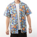 Factory Custom Small MOQ Button up Hawaiian Digital Print Short Sleeve  With Animal Pattern