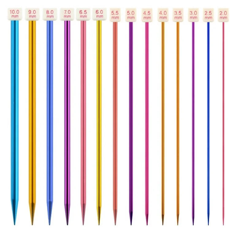 Factory Sale Multi-Size Colorful Aluminum Crochet Sweater Needle Crochet Hook Knitting Needles for Sweater DIY Handcraft