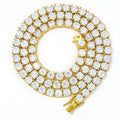 Wholesale Jewelry Men Women 5mm Gold Plated 925 Sterling Silver Diamond Mossanite Moissanite Iced Out Tennis Necklace Chain MegaBDM