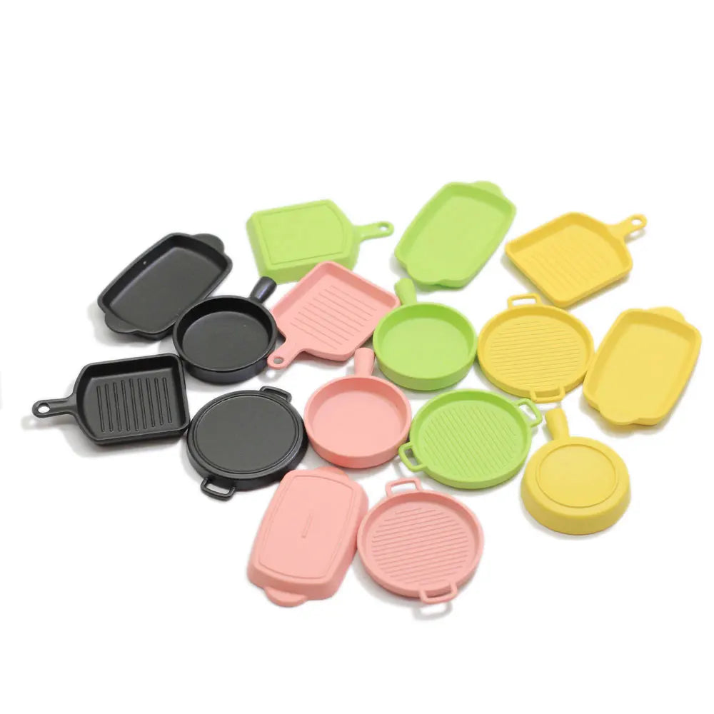 Cute Decoration 10Sets Kawaii Cabochons Flatback Pot Kitchen Beads Loose Accessory Dollhouse DIY