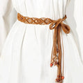 Casual Ethnic Style Ladies' Handwoven Knitted Belts with Tassel Waist Chain for Skirt Decoration