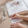 Promotional Wedding Photo Album Custom Size Vintage Embossed and Laced Design Leather Laced Scrapbook Album