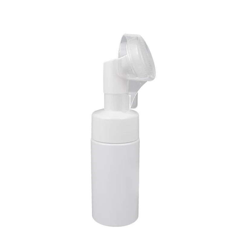 100ml/120ml/150ml Empty PET Plastic Brush Pump Bottles in Stock for Facial Cleansing Foam & Lotion