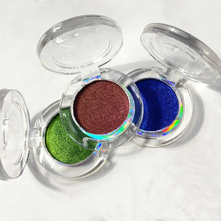 Private Label Customized Logo High Pigments Makeup Pressed Eye Shadow Multichrome Duochrome Shimmer Vegan Chameleon Eyeshadow