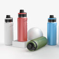 600ml Stainless Steel Double Wall Insulated Sports Water Bottle for Bike Mountain Cycling Outdoor Travel Bottle With Lid