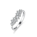 Fine Jewelry Fashion S925 Sterling Silver Rings Engagement Women's Wedding Rings White Gold D Color VVs1 Moissanite Diamond Ring