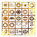 Flower Stencils for Painting on Wood Plastic Floral Paint Art Craft Stencils Small Sunflower Stencil