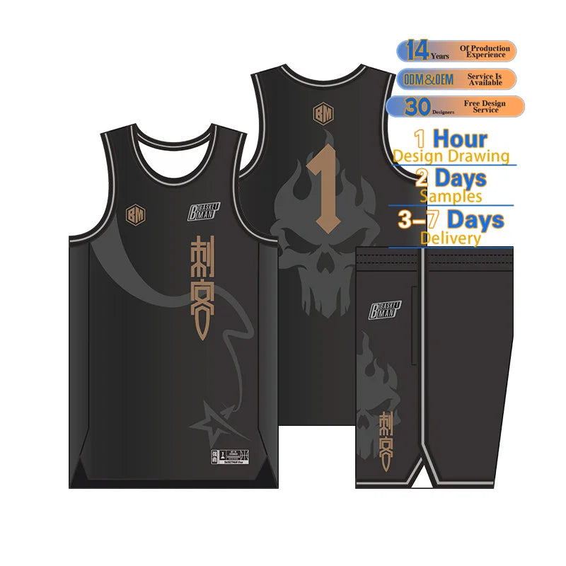 Professional Custom 100% Polyester Breathable Basketball Uniforms for Adults Elasticity Basketball Shirt Sports Wear