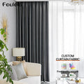 Factory Supply Hot Sales Two Side Linen Style Solid Color Polyester Curtain Fabric With Plain & Embossed Design 2.8M/3.2M Width