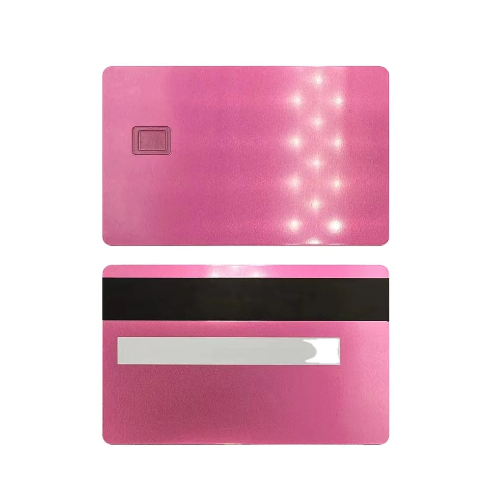 High Quality Laser Engrave Debit Mirror Gold Blank Credit Metal Bank Card with Chip Slot