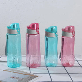 Whole Sale Bpa Free Plastic Water with Straw Outdoor Sport Easy Carrying Water Bottles Plastic