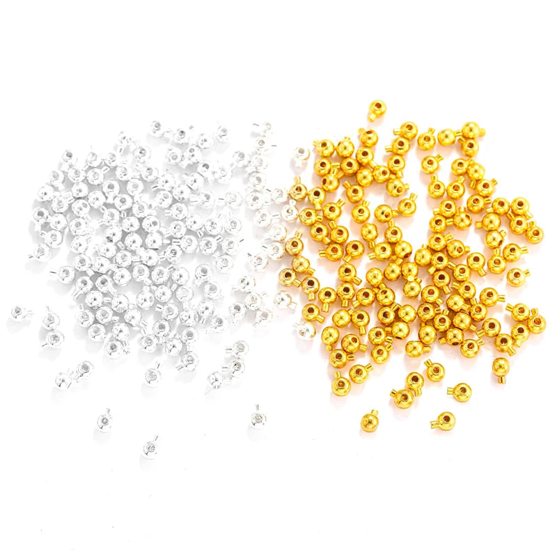 Positioning Buckle Copper Stopper Spacers End Beads for Jewelry Making Necklace Bracelet Connector DIY Accessories V150