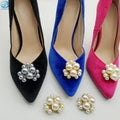 Custom Elegant Pearl Flower Detachable Shoe Clip for Wedding Ladies Bridal Shoe Decoration Accessories