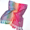 Five Golden Flowers Warm Long Ethnic Style Pashmina Cashmere Scarf Winter Flower Scarf Colorful Scarves Shawls