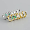 New Fashion S925 Sterling Silver Colorful Cubic Zirconia Hoop Earrings for Women