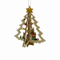 Wooden 3D Hollowed-Out Christmas Tree Decorations Holiday Supplies