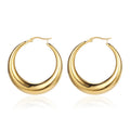 Jewelry Simple and Popular Hoop Earrings With 18K Gold Plated Stainless Steel Hoop Earrings