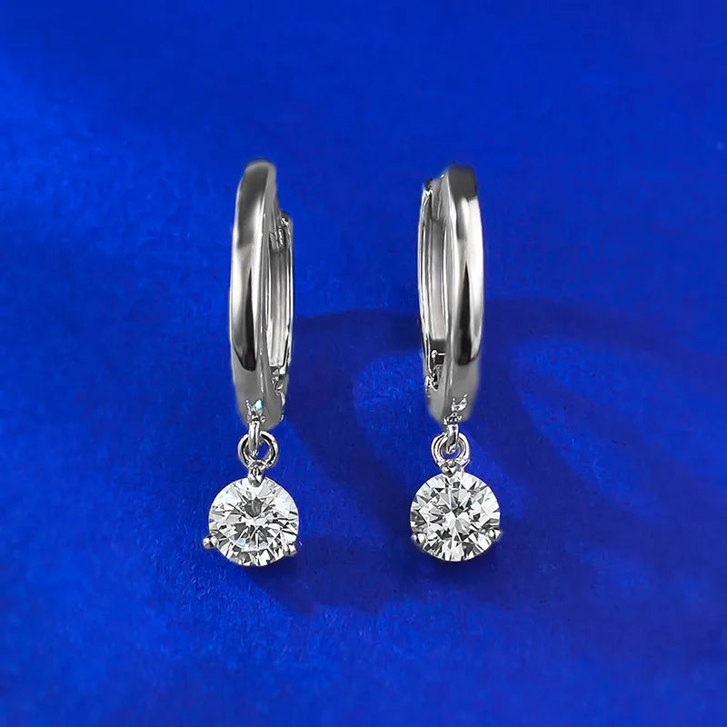 Fashionable Jewelry Manufacturer 925 Sterling Silver Round Brilliant Cut Cubic Zirconia Small diamond Earrings Wholesale