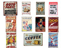 Antique Vintage Metal Signs Retro Road Cars Tin Sign Poster for Bar Garage Wall Decor Retro Antique Logo Plaque Painting Craft