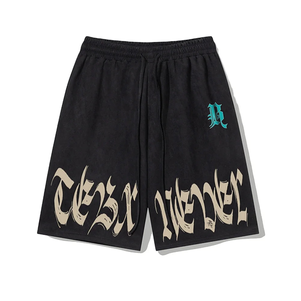 High Quality OEM ODM Men's Beach Swim Shorts Graffiti Printed Quick Dry Shorts Summer Shorts