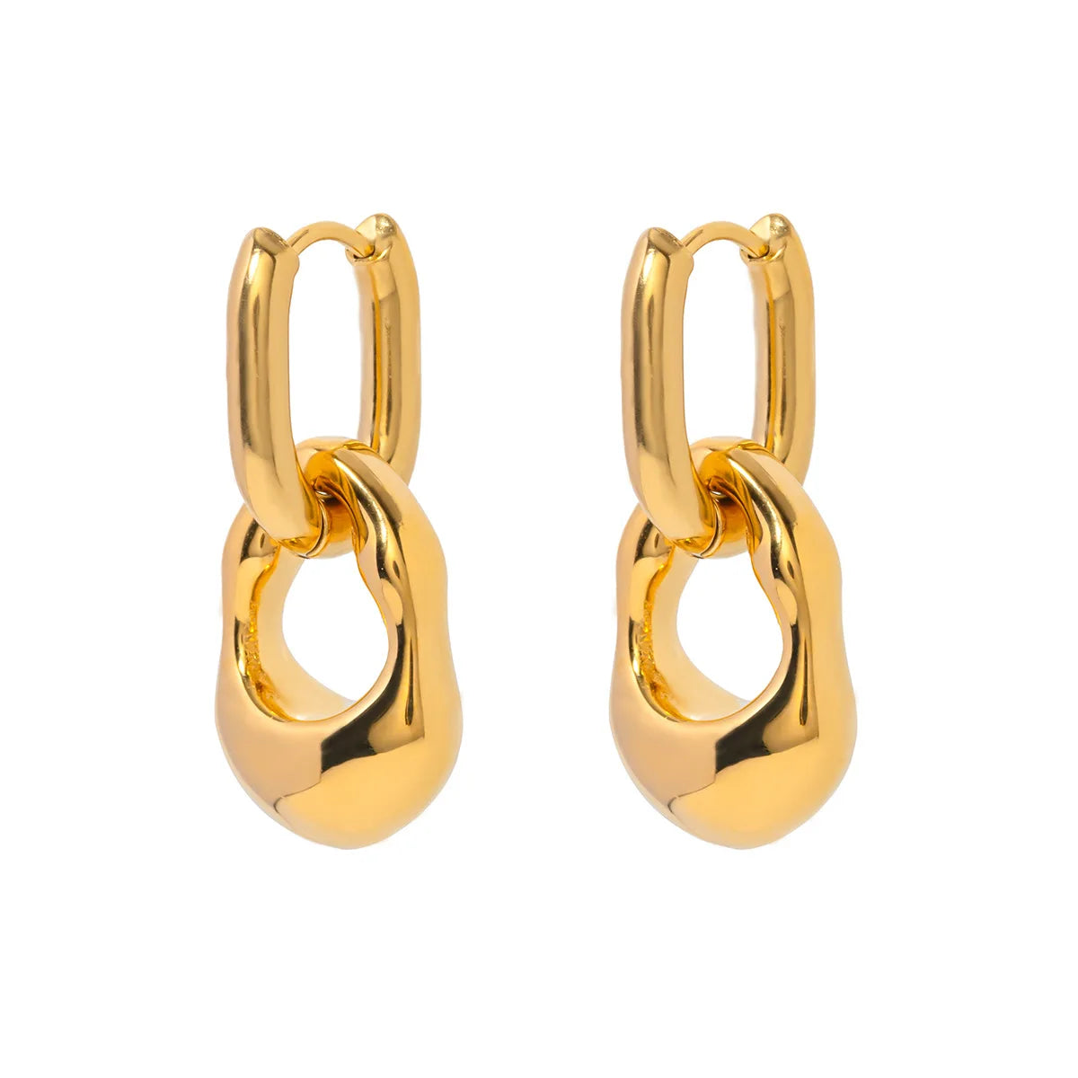 SC Hot Selling Luxury Stainless Steel Earrings Eye Catching Chunky Earrings Simple Hoop Earrings for Women Teen Girls