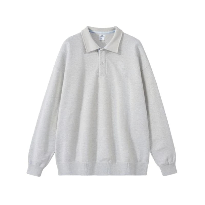 Men's Custom-Designed Print for Collar Long-Sleeved Sweatshirt Loose Casual Style Versatile Streetwear Piece Waterproof