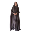 Eid Full Length Stretchy One Piece Jelbab Solid Color Long Prayer Hijab Sleeved Abaya Dress Women 10 Colors Spring/Autumn