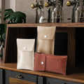 Leather Flap Bag Leather Eyebrow Eyeliner Brush Packing Bag Comb Storage Gift Bag