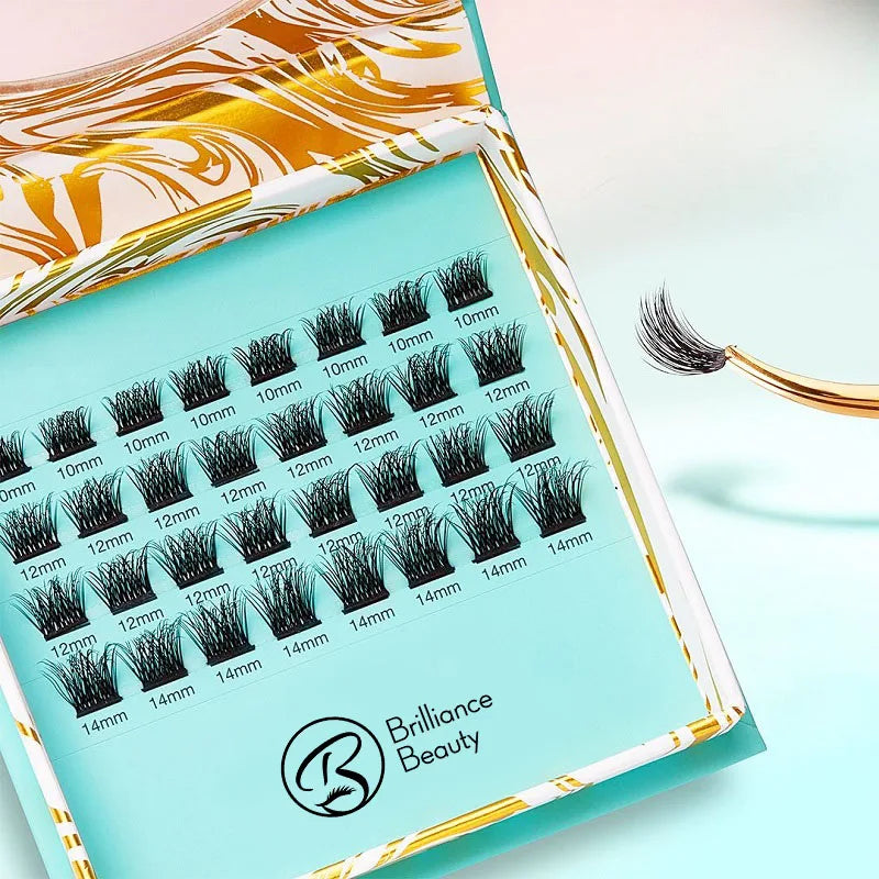 Segmented Self Grafted Eyelashes Natural Soft Single Tuft Type a Eyelashes Wholesale Segment Eyelash
