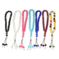 Wholesale 8mm 10mm Colorful Crystal Beads Stone Tassels Rosary Muslim Prayer Beads Bracelet for Men Women