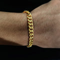 NUOYA Hip Hop Stainless Steel Jewelry Women Men Gold Bracelet 18K Plated Chain Cuban Link Bracelet Women